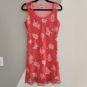 Vintage 90s DBY Ltd. bias cut floral sheath dress L